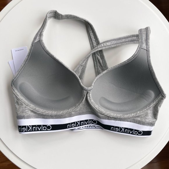 Calvin Klein Underwear Grey Heather Modern Cotton Lightly Lined Bralette size M - Picture 7 of 12